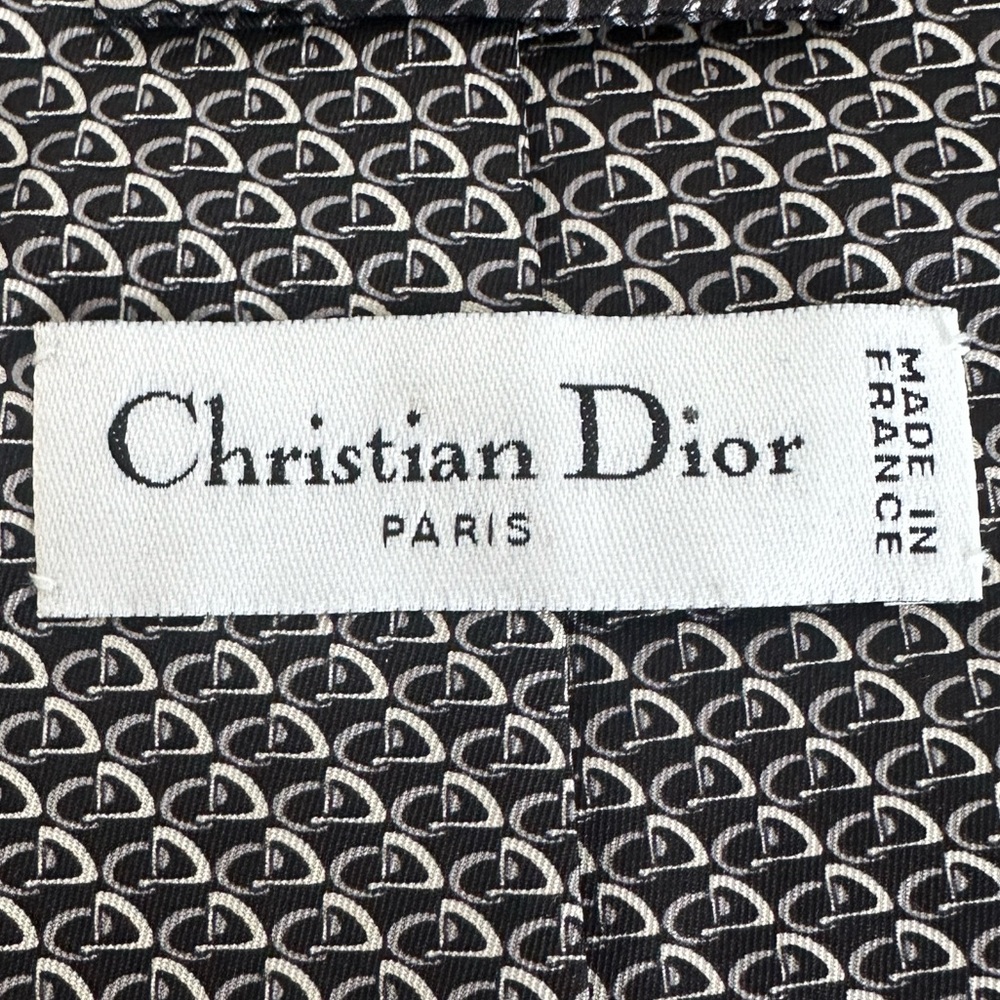 Christian Dior Men’s Silk Tie Black and white Pattern - Picture 12 of 15
